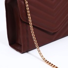 Сумка женская мессенджер на магните, 19.5×7×14 см, коричневая - Фото 8