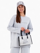 Сумка женская на молнии, цвет серый - фото 40426245