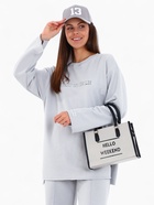 Сумка женская на молнии, цвет серый - фото 40426247