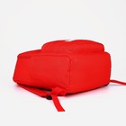 Рюкзак школьный из текстиля на молнии, 3 кармана, цвет красный - Фото 3