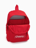 Рюкзак школьный на молнии, с карманами, однотонный, размер 30×16×39 см, красный - Фото 9