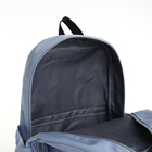 Рюкзак школьный из текстиля, 2 отдела на молниях, 3 кармана, цвет синий - Фото 6