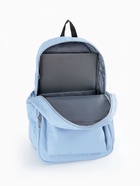 Рюкзак школьный на молнии, с карманами, с принтом, размер 30×15×43 см, голубой - Фото 7