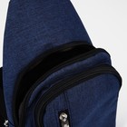 Сумка слинг мужская из текстиля, цвет синий - Фото 7