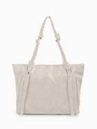 Сумка-шопер женская на молнии, размер 44×10×29 см, однотонная, белая - Фото 2