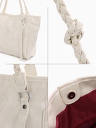 Сумка-шопер женская на молнии, размер 44×10×29 см, однотонная, белая - Фото 3