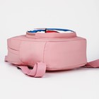 Рюкзак детский на молнии, 3 наружных кармана, цвет розовый - фото 7031486