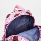 Рюкзак детский на молнии, 3 наружных кармана, цвет розовый - фото 7031491