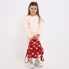Рюкзак детский на молнии, 3 наружных кармана, цвет красный - фото 9540501