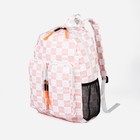 Рюкзак школьный из текстиля на молнии, 5 карманов, цвет розовый - фото 108889272