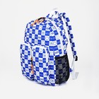 Рюкзак школьный из текстиля на молнии, 5 карманов, цвет синий - фото 319656312