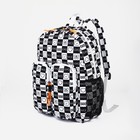 Рюкзак школьный из текстиля на молнии, 5 карманов, цвет чёрный - фото 282518348