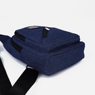 Сумка слинг мужская из текстиля, цвет синий - Фото 6