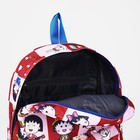 Рюкзак школьный из текстиля на молнии, 3 кармана. цвет красный - фото 22791955