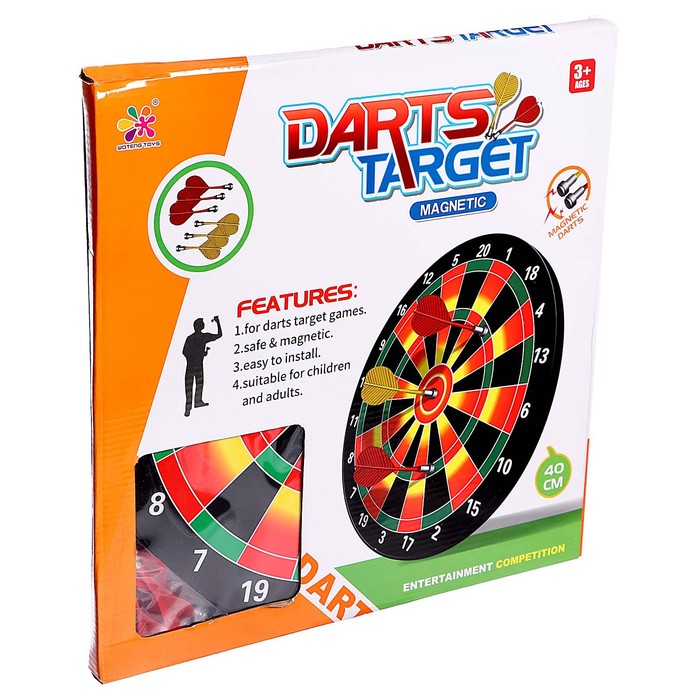 Магнитный дартс «Точно в цель», d=40 см, 6 дротиков в комплекте, уценка - Фото 1