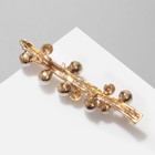 Брошь «Веточка» с жемчугом, цвет белый в золоте - Фото 2