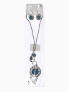 Набор 2 предмета: серьги, колье «Индия», цвет голубой в чернёном серебре, 50 см  (артикул 9627038)  большой выбор товаров оптом и в розницу по низким ценам с доставкой