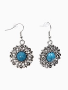 Набор 2 предмета: серьги, колье «Индия», цвет голубой в чернёном серебре, 50 см  (артикул 9627038)  большой выбор товаров оптом и в розницу по низким ценам с доставкой