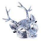 Карнавальная маска «Олень», цвет серебряный - Фото 2