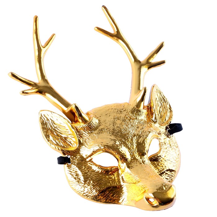 Карнавальная маска «Оленёнок», цвет золотой