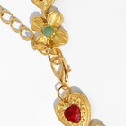 Колье «Сердце» Афины, цветное в золоте, L=40см - Фото 2