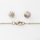 Гарнитур 2 предмета: серьги, кулон «Капли» квартет, цвет зелёно-белый в золоте, 48 см - фото 22501879