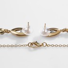 Гарнитур 2 предмета: кулон, серьги «Калейдоскоп», цвет зелёно-белый в золоте, 48 см - Фото 3