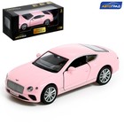 Машина металлическая BENTLEY CONTINENTAL GT, 1:32, инерция, цвет матовый розовый - фото 10695513