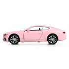 Машина металлическая BENTLEY CONTINENTAL GT, 1:32, инерция, цвет матовый розовый - Фото 2