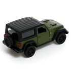 Машина металлическая JEEP WRANGLER, 1:32, инерция, цвет матовый зелёный - Фото 3