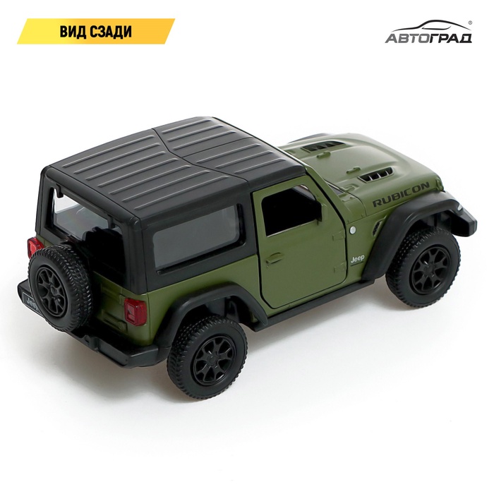 Машина металлическая JEEP WRANGLER, 1:32, инерция, цвет матовый зелёный