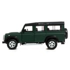 Машина металлическая LAND ROVER DEFENDER, 1:32, инерция, цвет матовый зелёный - Фото 2