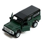 Машина металлическая LAND ROVER DEFENDER, 1:32, инерция, цвет матовый зелёный - Фото 4