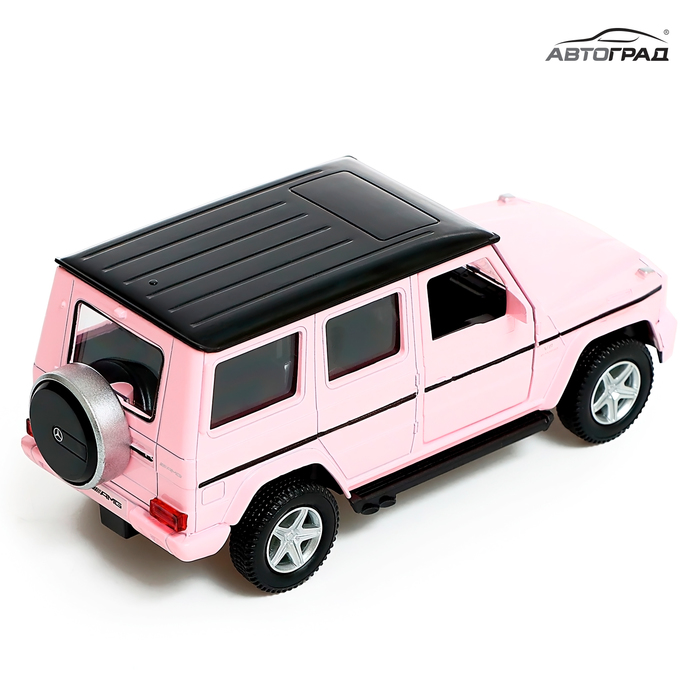 Машина металлическая MERCEDES-BENZ G63 AMG, 1:32, инерция, цвет матовый розовый - фото 1896048025