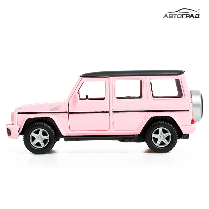 Машина металлическая MERCEDES-BENZ G63 AMG, 1:32, инерция, цвет матовый розовый - фото 1896048026