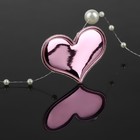Аппликация «Сердечко», 3,9 × 2,7 см, 10 шт, цвет розовый - фото 10695555