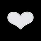 Аппликация «Сердечко», 3,9 × 2,7 см, 10 шт, цвет розовый - фото 22408387