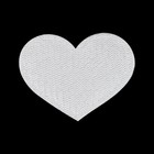 Аппликация «Сердце», 3,7 × 2,8 см, 10 шт, цвет серебряный - Фото 3
