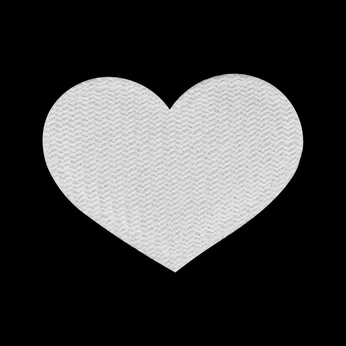 Аппликация «Сердце», 3,7 × 2,8 см, 10 шт, цвет серебряный