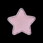 Аппликация с пайетками «Звезда», 3,7 × 3,7см, 10 шт, цвет розовый - фото 7009300