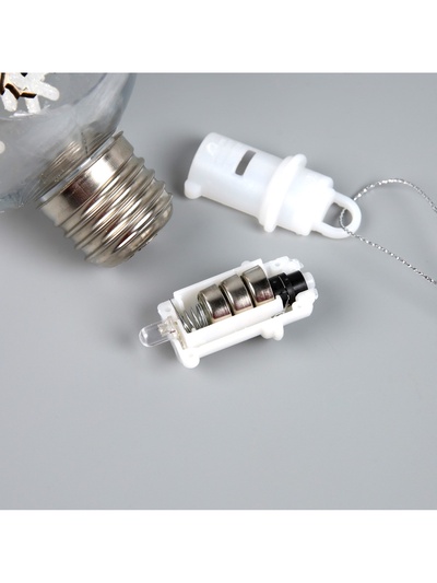 Ёлочный шар «Олень», d=8 см, 1 LED, от батареек, свечение тёплое белое