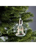 Ёлочный шар «Ангелочки», d=8 см, 1 LED, от батареек, свечение тёплое белое - Фото 5