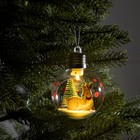 Ёлочный шар «Пятнистый оленёнок», батарейки, 1 LED, свечение тёплое белое - фото 297417470