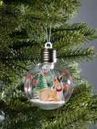 Ёлочный шар «Пятнистый оленёнок», d=8 см, 1 LED, от батареек, свечение тёплое белое - Фото 5