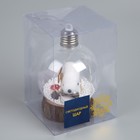 Ёлочный шар «Заяц», батарейки, 1 LED, свечение тёплое белое - фото 7009340