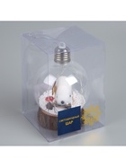 Ёлочный шар «Заяц», 10х13 см, 1 LED, от батареек, свечение тёплое белое - фото 6620576