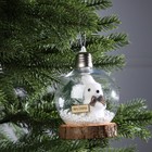 Ёлочный шар «Зайка с ёлкой», 10х13 см, 1 LED, от батареек, свечение тёплое белое - Фото 2