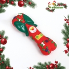 Игрушка пищащая для собак «Новогодняя кость с бантиком», винил, 18×5.6×4 см, красная - Фото 1