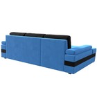 Угловой диван «Канкун», механизм дельфин, велюр, угол левый, цвет голубой / чёрный - Фото 6
