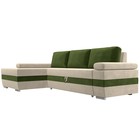 Угловой диван «Канкун», механизм дельфин, микровельвет, угол левый, цвет бежевый / зелёный - Фото 3